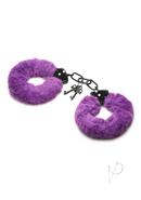 Master Series Cuffed In Fur Furry Handcuffs - Purple